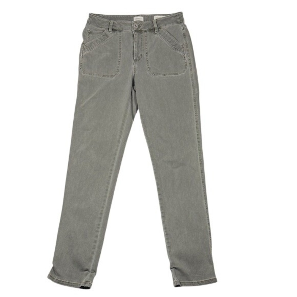 J.‎ Jill Denim High Rise Straight Leg Pants Olive Gray Size 4 Stretch Utility